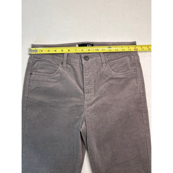 Kut from the Kloth Diana Corduroy Relaxed Fit Fab Ab Skinny. High Rise Gray 10 - Picture 3 of 6